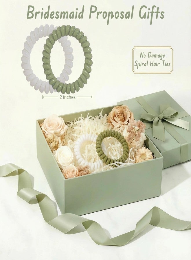 Cctvrtv Bridesmaid Proposal Gifts Set of 8 Spiral Hair Ties with Proposal Card Hair Ties No Damage, Creaseless Ponytail Holders for Thick & Thin Hair Phone Cord Coils Ideal Gifts for Women - Image 5